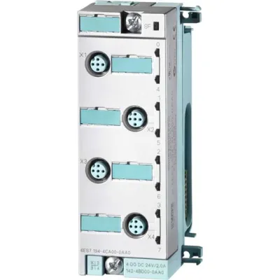 Siemens Anschlussmodul 6ES7194-4CA00-0AA0 | SIMATIC ET 200pro | 4x M12 | E/A | IP65/67 | 28,8V DC | wandmontierbar