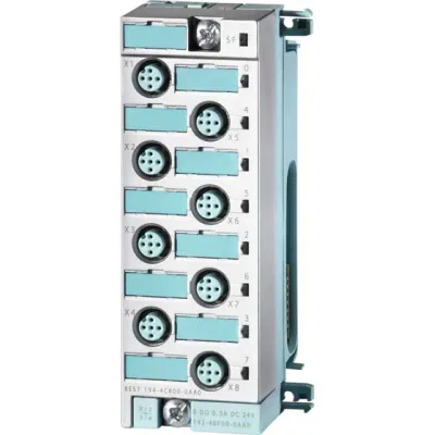 Siemens Anschlussmodul 6ES7194-4CB00-0AA0 | SIMATIC ET 200pro | 8x M12 | IP65/67 | für digitale Module