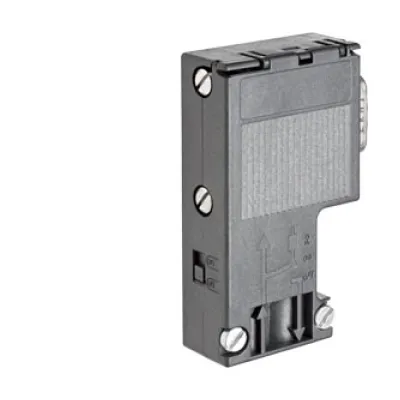 Siemens PROFIBUS Anschlussstecker 6ES7972-0BA12-0XA0 | RS485 | 90° Kabelabgang | Abschlusswiderstand | ohne PG-Buchse