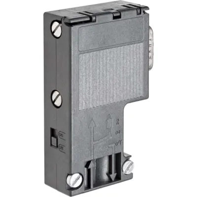 Siemens PROFIBUS Anschlussstecker 6ES7972-0BA12-0XA0 | RS485 | 90° Kabelabgang | Abschlusswiderstand | ohne PG-Buchse