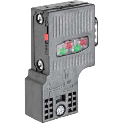 Siemens PROFIBUS Anschlussstecker 6ES7972-0BA52-0XA0 | SIMATIC DP | Fast Connect | 90° Kabelabgang | ohne PG-Buchse