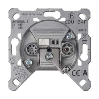 Siemens Antennen-Stichleitungsdose 5TG2485 | 2 Auslässe | 4dB | bis 2400MHz | Unterputz | Metall zink