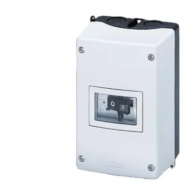 Siemens Isolierstoff-Aufbaugehäuse 3RV1913-1DA00 | IP55 | N- und PE-Klemme | Kunststoff | metrische Kabeldurchführung