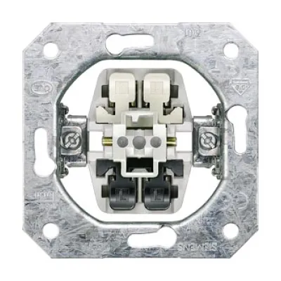 Siemens Ausschalter 2-polig 5TA2112 DELTA UP | Unterputz | IP20 | 10A 250V | Basiselement | Metall | Halogenfrei
