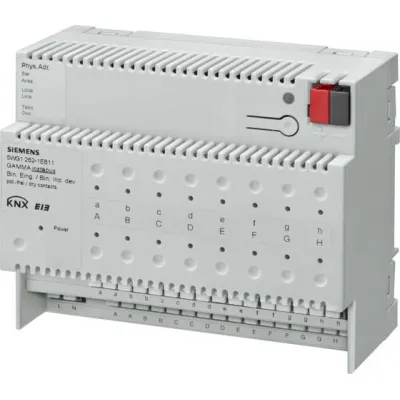 Siemens Binäreingabegerät 5WG1262-1EB11 | KNX REG 6TE | 16x potentialfrei | Busankoppler | LED-Anzeige | IP20