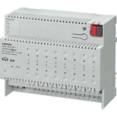 Siemens Binäreingabegerät 5WG1262-1EB11 | KNX REG 6TE | 16x potentialfrei | Busankoppler | LED-Anzeige | IP20