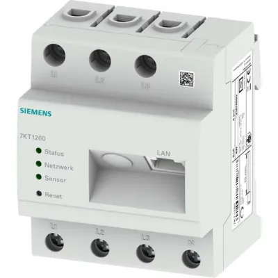 Siemens 7KT1260 Daten-Manager | Energiemonitoring | Modbus TCP | Mehrkanal Strommessung | Weiß