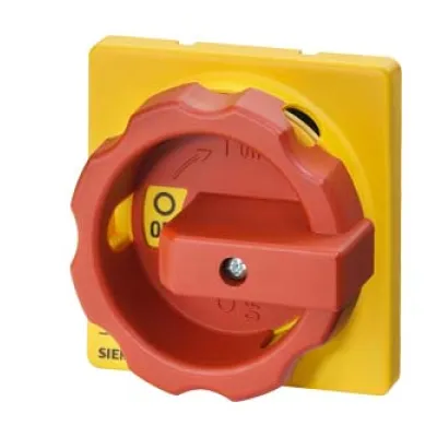 Siemens Drehantrieb 3LD9224-3B | für 3LD2 Lasttrennschalter 25A/32A | Vierloch | abschließbar | Not-Aus | rot/gelb