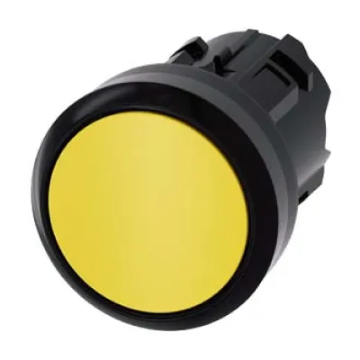 Siemens Drucktaster 3SU1000-0AB30-0AA0 | Industrie Drucktaster rund 22mm | Kunststoff | gelb | IP68 | tastend