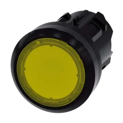 Siemens Drucktaster beleuchtet 3SU1001-0AB30-0AA0 | Leuchtdrucktaster 22mm rund | IP68 | Kunststoff | gelb
