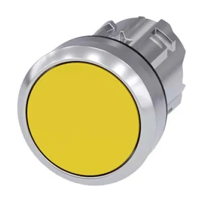 Siemens Drucktaster 3SU1050-0AB30-0AA0 | 22mm rund | Metall | IP68 | SIRIUS ACT | tastend | gelb