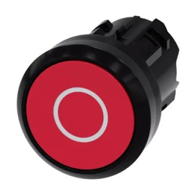 Siemens Drucktaster 3SU1000-0AB20-0AD0 | SIRIUS ACT | 22mm rund | tastend | Kunststoff | frontal | IP68 | rot
