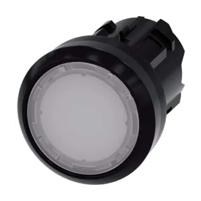Siemens Drucktaster 3SU1001-0AA60-0AA0 | beleuchtet | 22mm rund | verrastend | Kunststoff | IP68 | weiß