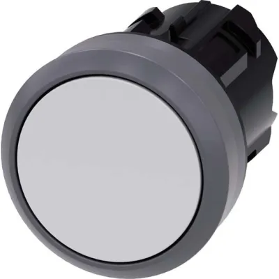 Siemens Drucktaster 3SU1030-0AB60-0AA0 | SIRIUS ACT | 22mm rund | Metallfront | IP68 | weiß | für Schalttafelmontage