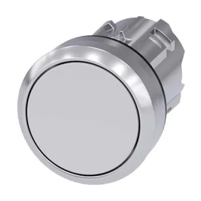 Siemens Drucktaster 3SU1050-0AB60-0AA0 | 22 mm rund | Metall | Frontmontage | IP68 | SIRIUS ACT | weiß