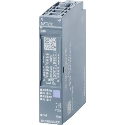 Siemens | Eingangsmodul | 6ES7134-6JD00-0CA1 | ET 200SP | AI 4x RTD/TC | High Feature | 16 Bit | 2/3/4-Leiter | DC 24V