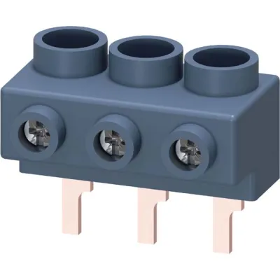 Siemens Einspeiseklemme 3RV1915-5A | 3-Phasen für Sammelschiene S00/S0 | Anschluss oben | Stiftform | weiß