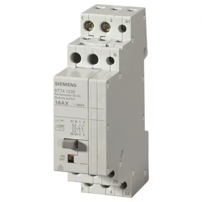 Siemens Fernschalter 5TT4122-0 | Stromstoßschalter 2 Schließer | 230V 16A | DIN-Schiene 1,5TE | Schwarz