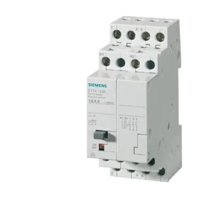 Siemens Fernschalter 5TT4103-0 | Stromstoßschalter 3 Schließer | 230V/400V AC | 16A | 1TE DIN-Schiene | Schwarz