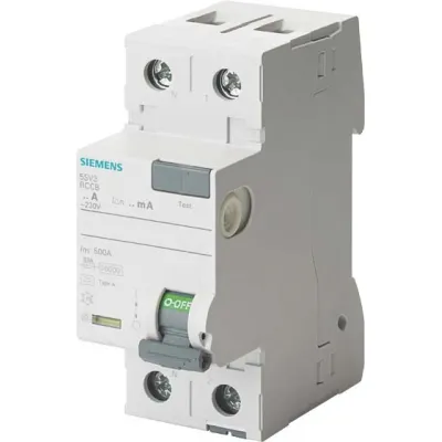 SIEMENS FI-Schutzschalter 5SV3314-6KL | Typ A 2-polig | 40A | 30mA | 230V | N-links | Hutschiene | 2 TE | SENTRON