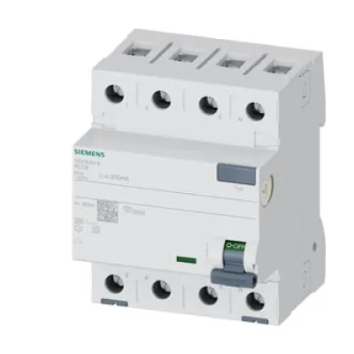 Siemens FI-Schutzschalter 5SV3644-8 | Typ A | 4-polig | selektiv | 40A | 300mA | 400V | DIN-Schiene | SENTRON | 4TE