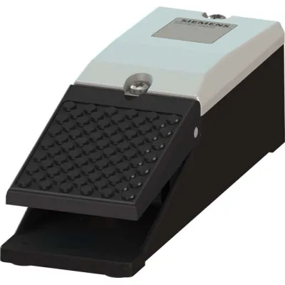 Siemens Fußschalter 3SE2902-0AB20 | Fußtaster 1NO 1NC | Metallgehäuse IP65 | 1-pedalig | Kabeleinführung M20x1,5 | Grau