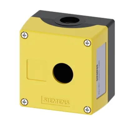 Siemens Gehäuse für Befehlsgeräte 3SU1801-0AA00-0AB2 | 22mm rund | SIRIUS ACT | Kunststoff | 1-fach | IP68 | gelb