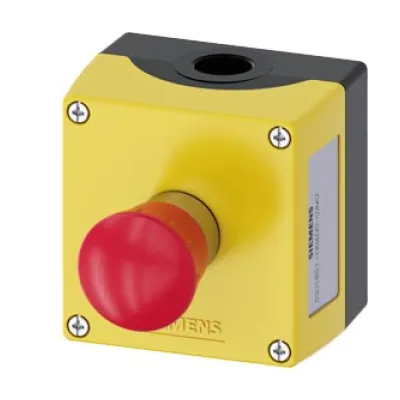 Siemens Befehlsgerät-Gehäuse 3SU1851-0NA00-2AA2 | 22,5mm | 1-fach | Metall | IP68 | gelb