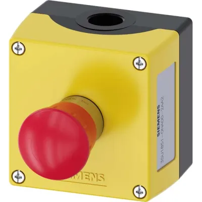 Siemens Befehlsgerät-Gehäuse 3SU1851-0NA00-2AA2 | 22,5mm | 1-fach | Metall | IP68 | gelb