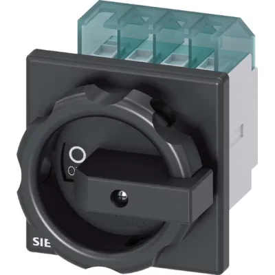 Siemens Haupt-/Not-Aus-Schalter 3LD2003-0TK51 | 3-polig | 16A | 7,5kW | IP65 | Fronteinbau | Drehantrieb schwarz