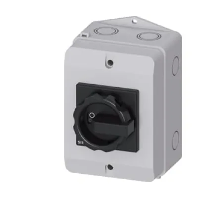 Siemens Hauptschalter 3LD2064-1GP51 | 3-polig | 16A | IP65 | Not-Aus | 7,5kW | Drehgriff rot/gelb | Kunststoff