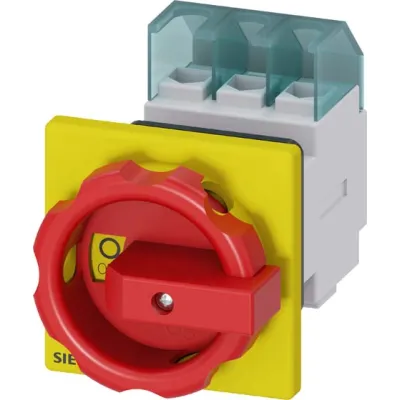 Siemens Lasttrennschalter Haupt-Not-Aus-Schalter 3LD2154-0TK53 | 25A 3-polig | IP65 | Zentralbefestigung | rot/gelb