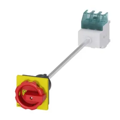Siemens Haupt-/Not-Aus-Schalter 3LD2213-0TK53 | 3-polig | 32A | 11,5kW | IP65 | Boden-/Hutschienenbefestigung | rot/gelb