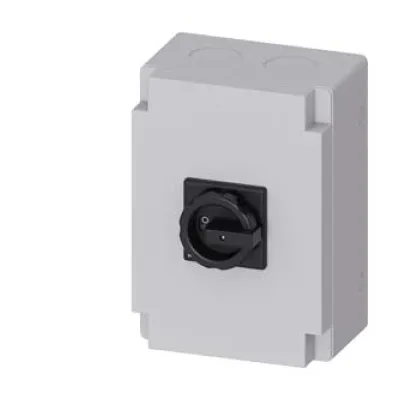 Siemens Hauptschalter 3LD2766-1GP51 | 3-polig | 100A | IP65 | Lasttrennschalter | 400V | 37kW | Drehantrieb schwarz