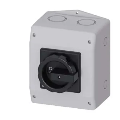 Siemens Hauptschalter 3LD2565-1GP51 | 3-polig 63A | Lasttrennschalter IP65 | 400V | Drehantrieb schwarz