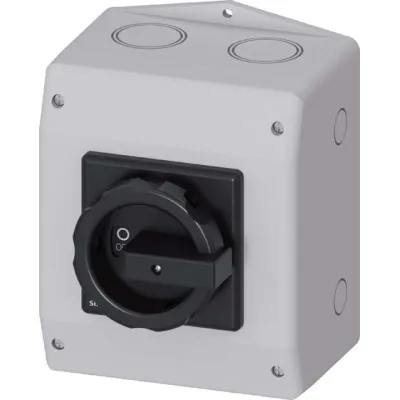 Siemens Hauptschalter 3LD2565-1GP51 | 3-polig 63A | Lasttrennschalter IP65 | 400V | Drehantrieb schwarz