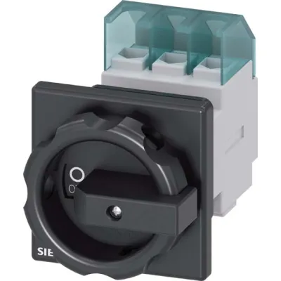 Siemens Hauptschalter 3LD2154-0TK51 | 3-polig 25A | Lasttrennschalter | IP65 | Drehantrieb | Frontbefestigung | Schwarz