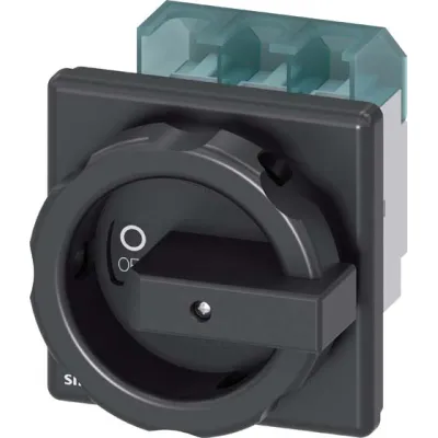 Siemens Hauptschalter 3LD2504-0TK51 | 3-polig | 63A | Lasttrennschalter | 22kW | 400V | IP65 | Fronteinbau | Drehantrieb