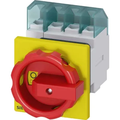 Siemens Haupt-/Not-Aus-Schalter 3LD2154-1TL53 | 4-polig | 25A | IP65 | Frontbefestigung | verriegelbar | rot