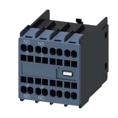 Siemens Hilfsschalterblock 3RH2911-2HA20 | 2 Schließer | Frontanbau | Federzuganschluss | 6A AC-15 | für Schütze S00/S0