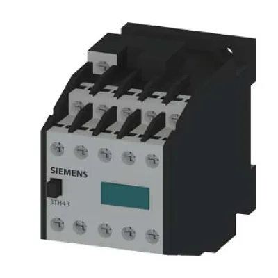 Siemens Hilfsschütz 3TH4355-0AP0 | 55E | 5 Schließer + 5 Öffner | AC 230V 50Hz | Schraubanschluss | Weiß