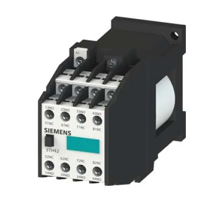 Siemens Hilfsschütz 3TH4262-0BB4 | 62E | 6NO+2NC | 24V DC | 6A | Schraubanschluss | DIN EN 50011