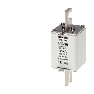 Siemens SITOR NH1 Sicherungseinsatz 3NE3232-0B | 400A | 1000V AC aR | Messerkontakte | Stirnkennmelder | Schwarz