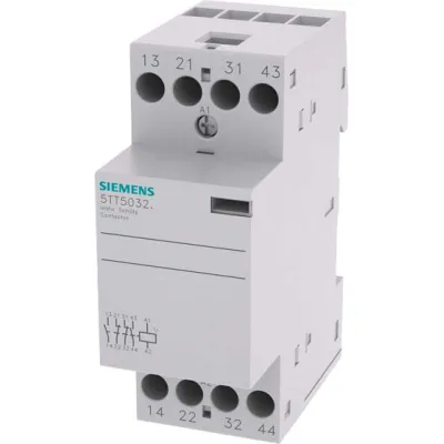 Siemens Installationsschütz 5TT5032-0 | 24A | 230V AC/DC | 400V AC | 2 Schließer 2 Öffner | IP20 | Schwarz