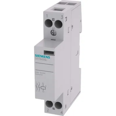 Siemens Installationsschütz 5TT5000-2 | 20A | 2 Schließer | 230V AC | 24V AC/DC Spule | 1TE | weiß