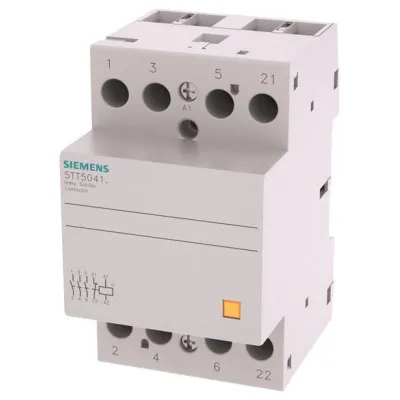 Siemens Installationsschütz 5TT5041-2 | 40A | 400V AC | 24V AC/DC Spule | 3 Schließer 1 Öffner | 3TE | IP20 | Bunt