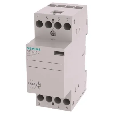Siemens Installationsschütz 5TT5030-0 | 4 Schließer | 25A | AC 230V/DC 220V | 400V | 2TE | IP20 | Einbautiefe 64mm
