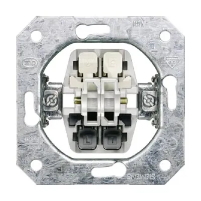 Siemens Jalousietaster-Einsatz 5TA2114 | Unterputz | 2-polig | elektrische Verriegelung | IP20 | 10A | halogenfrei
