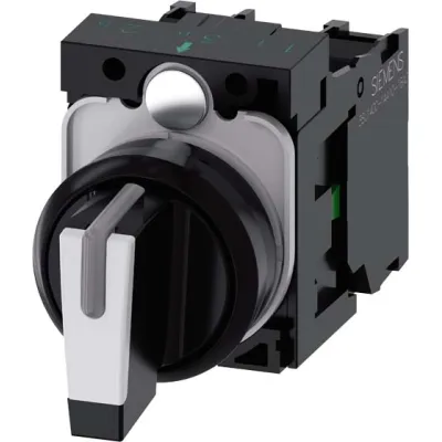 Siemens Knebelschalter 3SU1100-2BL60-1NA0 | Wahlschalter 3-stufig verrastend | beleuchtbar | IP67K | 22mm