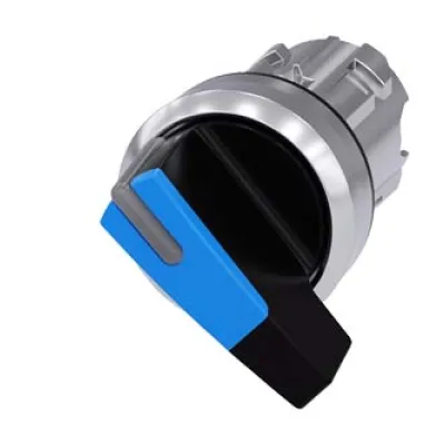 Siemens Knebelschalter 3SU1052-2CF50-0AA0 | SIRIUS ACT | beleuchtbar | 2 Stellungen | verrastend | 22mm | Metall | blau